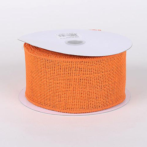 Orange - Burlap Ribbon - ( W: 1-1/2 inch | L: 10 Yards ) FuzzyFabric - Wholesale Ribbons, Tulle Fabric, Wreath Deco Mesh Supplies