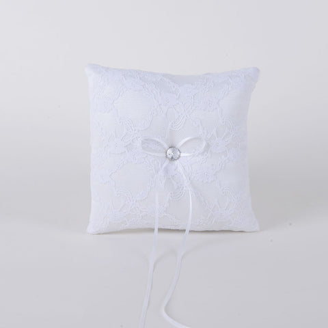 Ring Bearer Pillow White ( 7 x 7 inches ) - JSW376W FuzzyFabric - Wholesale Ribbons, Tulle Fabric, Wreath Deco Mesh Supplies