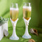 Set of 2 Finishing Touches  Collection beach themed champagne flutes Wedding Toasting Flute FuzzyFabric - Wholesale Ribbons, Tulle Fabric, Wreath Deco Mesh Supplies