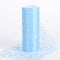 Light Blue - Glitter Hearts Organza Roll - ( W: 6 inch | L: 10 Yards ) FuzzyFabric - Wholesale Ribbons, Tulle Fabric, Wreath Deco Mesh Supplies