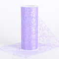 Lavender - Glitter Hearts Organza Roll - ( W: 6 inch | L: 10 Yards ) FuzzyFabric - Wholesale Ribbons, Tulle Fabric, Wreath Deco Mesh Supplies