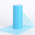Turquoise - Glitter Hearts Organza Roll - ( W: 6 inch | L: 10 Yards ) FuzzyFabric - Wholesale Ribbons, Tulle Fabric, Wreath Deco Mesh Supplies