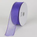 Purple - Organza Ribbon Thick Wire Edge - ( W: 2-1/2 inch | L: 25 Yards ) FuzzyFabric - Wholesale Ribbons, Tulle Fabric, Wreath Deco Mesh Supplies