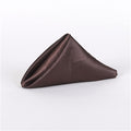Chocolate - 20 x 20 Inch Satin Table Napkins ( 5 Pieces ) FuzzyFabric - Wholesale Ribbons, Tulle Fabric, Wreath Deco Mesh Supplies