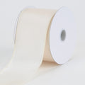 Ivory  - Wired Budget Satin Ribbon - ( W: 1-1/2 Inch | L: 10 Yards ) FuzzyFabric - Wholesale Ribbons, Tulle Fabric, Wreath Deco Mesh Supplies
