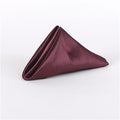 Burgundy - 20 x 20 Inch Satin Table Napkins ( 5 Pieces ) FuzzyFabric - Wholesale Ribbons, Tulle Fabric, Wreath Deco Mesh Supplies