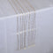 White w/ Gold - 14 X 108 Inch Metallic Organza Table Runners FuzzyFabric - Wholesale Ribbons, Tulle Fabric, Wreath Deco Mesh Supplies