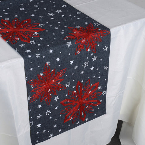 13 x 90 Inch Winter Collection Table Runner - W02 FuzzyFabric - Wholesale Ribbons, Tulle Fabric, Wreath Deco Mesh Supplies