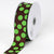 Chocolate with Green Dots Grosgrain Ribbon Jumbo Dots - ( W: 1-1/2 Inch | L: 25 Yards ) FuzzyFabric - Wholesale Ribbons, Tulle Fabric, Wreath Deco Mesh Supplies
