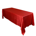 Red - 90 x 132 inch Satin Rectangle Tablecloths FuzzyFabric - Wholesale Ribbons, Tulle Fabric, Wreath Deco Mesh Supplies
