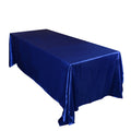 Royal Blue - 90 x 132 inch Satin Rectangle Tablecloths FuzzyFabric - Wholesale Ribbons, Tulle Fabric, Wreath Deco Mesh Supplies
