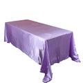 Lavender - 90 x 132 inch Satin Rectangle Tablecloths FuzzyFabric - Wholesale Ribbons, Tulle Fabric, Wreath Deco Mesh Supplies