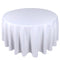 White - 108 Inch Polyester Round Tablecloths FuzzyFabric - Wholesale Ribbons, Tulle Fabric, Wreath Deco Mesh Supplies