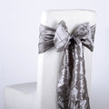 Silver - 7 x 108 inch Pintuck Satin Chair Sashes ( 10 Pieces ) FuzzyFabric - Wholesale Ribbons, Tulle Fabric, Wreath Deco Mesh Supplies