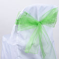 Apple Green - 8 x 108 Inch Organza Chair Sash ( 10 Piece ) FuzzyFabric - Wholesale Ribbons, Tulle Fabric, Wreath Deco Mesh Supplies