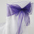 Purple - 8 x 108 Inch Organza Chair Sash ( 10 Piece ) FuzzyFabric - Wholesale Ribbons, Tulle Fabric, Wreath Deco Mesh Supplies