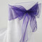 Purple - 8 x 108 Inch Organza Chair Sash ( 10 Piece ) FuzzyFabric - Wholesale Ribbons, Tulle Fabric, Wreath Deco Mesh Supplies