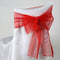 Red - 8 x 108 Inch Organza Chair Sash ( 10 Piece ) FuzzyFabric - Wholesale Ribbons, Tulle Fabric, Wreath Deco Mesh Supplies