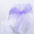 Lavender - 8 x 108 Inch Organza Chair Sash ( 10 Piece ) FuzzyFabric - Wholesale Ribbons, Tulle Fabric, Wreath Deco Mesh Supplies