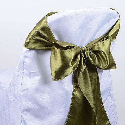 Spring Moss - 6 x 106 inch Satin Chair Sash ( 10 Piece ) FuzzyFabric - Wholesale Ribbons, Tulle Fabric, Wreath Deco Mesh Supplies
