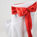 Red - 6 x 106 inch Satin Chair Sash ( 10 Piece ) FuzzyFabric - Wholesale Ribbons, Tulle Fabric, Wreath Deco Mesh Supplies