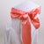 Coral - 6 x 106 inch Satin Chair Sash ( 10 Piece ) FuzzyFabric - Wholesale Ribbons, Tulle Fabric, Wreath Deco Mesh Supplies