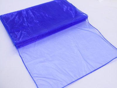 Royal Blue - 14 x 108 inch Organza Table Runners FuzzyFabric - Wholesale Ribbons, Tulle Fabric, Wreath Deco Mesh Supplies