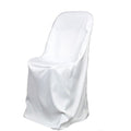 Chair Cover Folding Chair Cover Poly White Wholesale Chair Covers FuzzyFabric - Wholesale Ribbons, Tulle Fabric, Wreath Deco Mesh Supplies