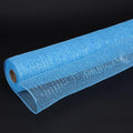 Light Blue - Deco Mesh Wrap Metallic Stripes ( 21 Inch x 10 Yards ) FuzzyFabric - Wholesale Ribbons, Tulle Fabric, Wreath Deco Mesh Supplies