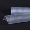Silver - Deco Mesh Wrap Metallic Stripes ( 21 Inch x 10 Yards ) FuzzyFabric - Wholesale Ribbons, Tulle Fabric, Wreath Deco Mesh Supplies