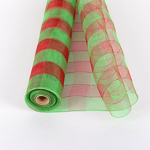 Green - Christmas Mesh Wraps ( 21 Inch x 10 Yards ) FuzzyFabric - Wholesale Ribbons, Tulle Fabric, Wreath Deco Mesh Supplies
