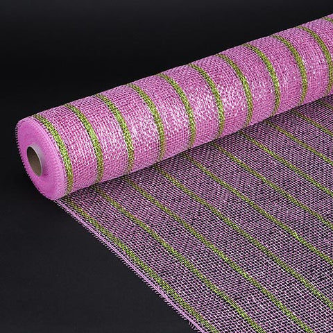 Pink - Holiday Floral Mesh Wraps ( 21 Inch x 10 Yards ) FuzzyFabric - Wholesale Ribbons, Tulle Fabric, Wreath Deco Mesh Supplies