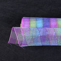 Mermaid - Poly Deco Mesh Wrap with Laser Mono Stripe ( 21 Inch x 10 Yards ) FuzzyFabric - Wholesale Ribbons, Tulle Fabric, Wreath Deco Mesh Supplies