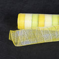 Citrus - Poly Deco Mesh Wrap with Laser Mono Stripe ( 21 Inch x 10 Yards ) FuzzyFabric - Wholesale Ribbons, Tulle Fabric, Wreath Deco Mesh Supplies